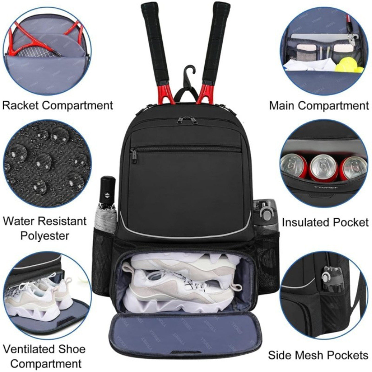 Tennis Backpack Large Capacity - مراجعة Table Tennis Kit Bag وسعره