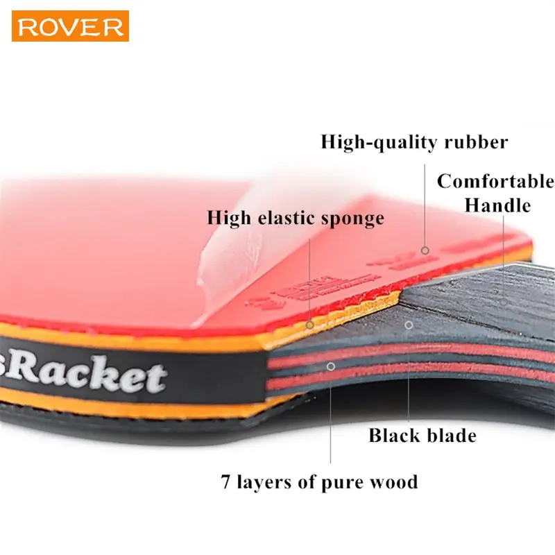 5/6 Star Table Tennis Racket 2 - مراجعة Table Tennis Kit Bag وسعره