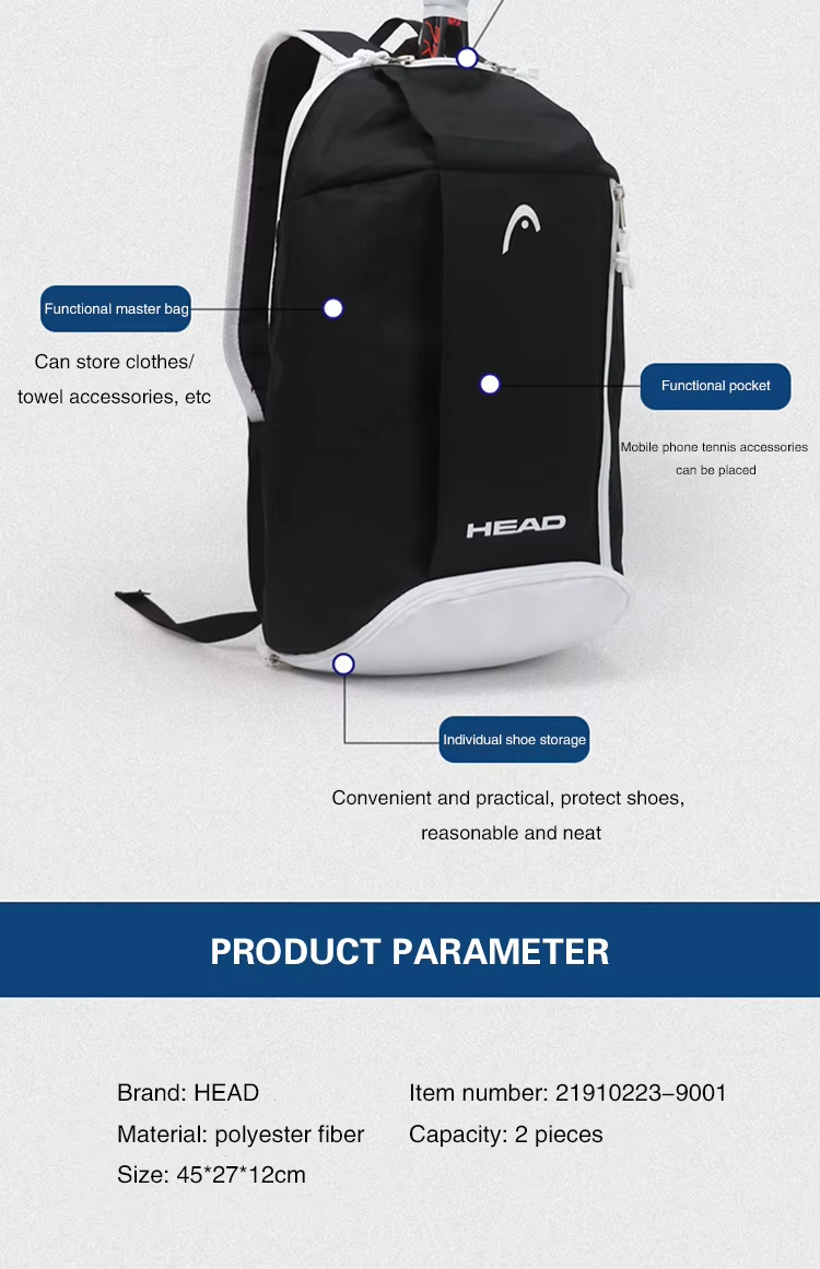 HEAD Tennis Racket Bag Large C - مراجعة Table Tennis Kit Bag وسعره