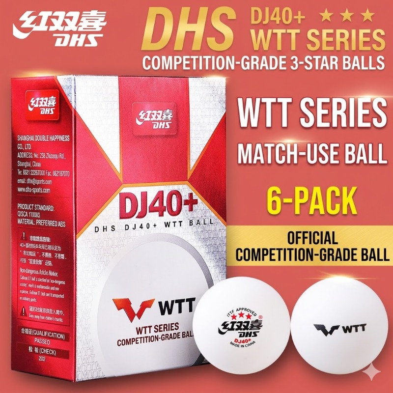 6pcs Original DHS WTT Ping Pon - مراجعة Table Tennis Zlc وسعره